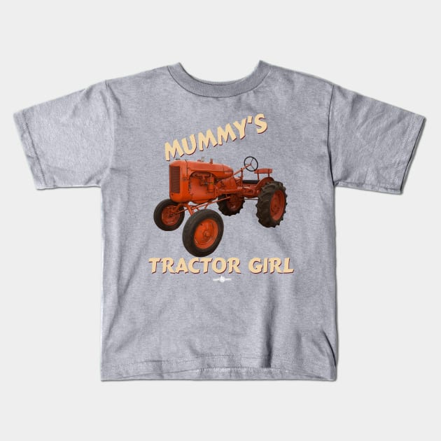 Allis Chalmers Mummy's tractor girl Kids T-Shirt by seadogprints